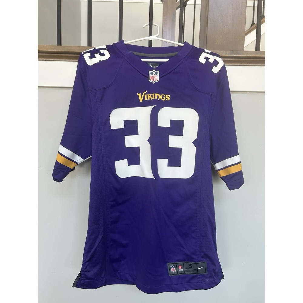 Nike Mens Minnesota Vikings Dalvin‎ Cook #33 Purple NFL Football Jersey Size Sm